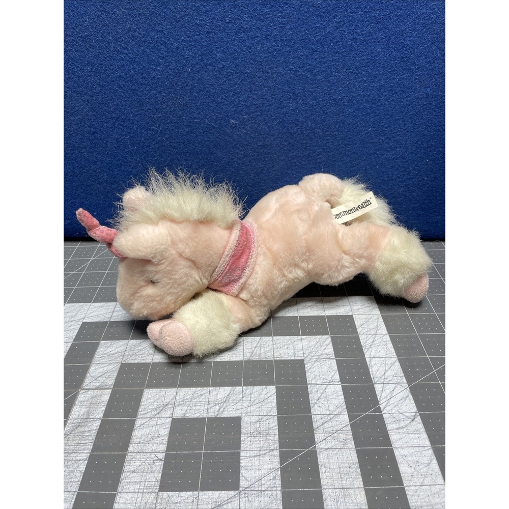 2001 Commonwealth‎ Unicorn Pink Plush Silver Horn 9"